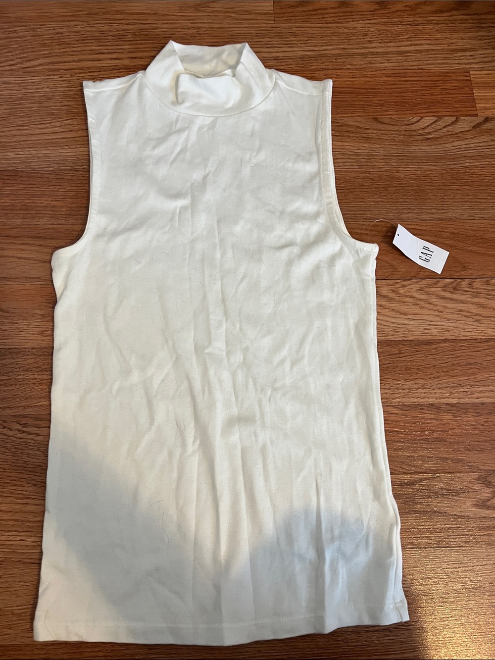GAP Cream Sleeveless Mock Neck Tank